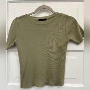 Express Olive Green Knit Tee